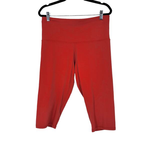 Athleta Ultra High Rise Elation Stretch Orange Crop Workout Leggings Size 1X - Picture 1 of 4